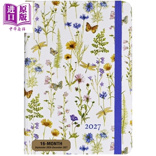 预售 Peter Pauper Press 精致复古笔记本 野花花园周计划本 日记本手账本高颜值记事本 英文版 Wildflower Garden Weekly Planner