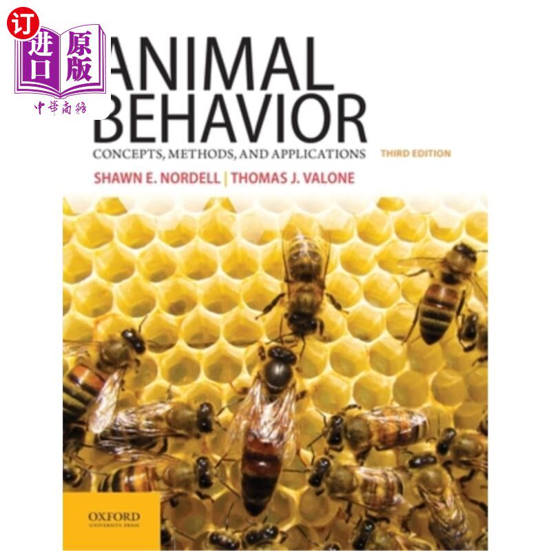 海外直订Animal Behavior: Concepts, Methods, and Applications 动物行为学:概念、方法和应用