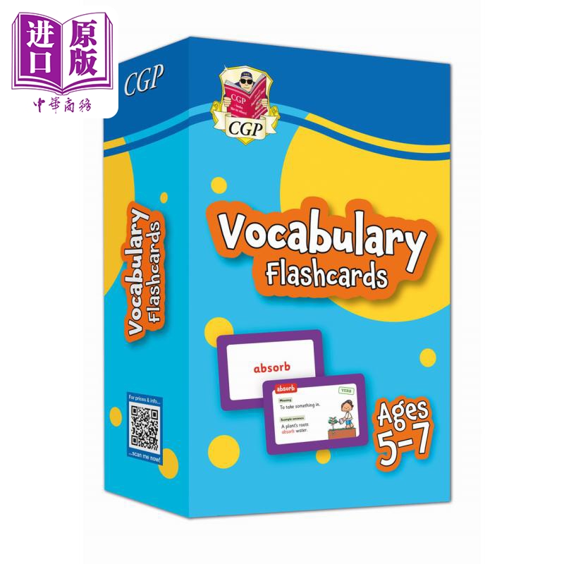 Vocabulary Flashcards for Ages 5-7 5-7岁单词卡片 英文原版进口 小学教辅参考书工具书 英语单词卡片 英语学习【中商原版? 书籍/杂志/报纸 儿童读物原版书 原图主图