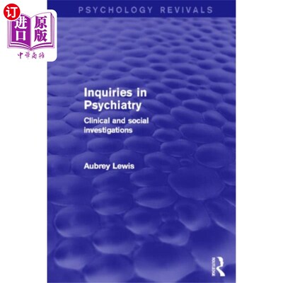 海外直订医药图书Inquiries in Psychiatry 精神病学调查