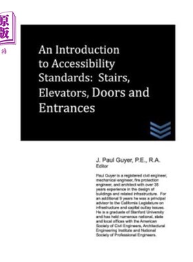 海外直订An Introduction to Accessibility Standards: Stairs, Elevators, Doors and Entranc 无障碍标准简介:楼梯，电梯