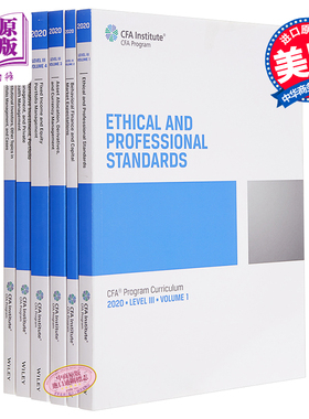 CFA Program Curriculum 2020Level Iii  英文原版 注册金融分析师计划课程2020第III级 第1-6卷套装 CFA Institute【中商原?