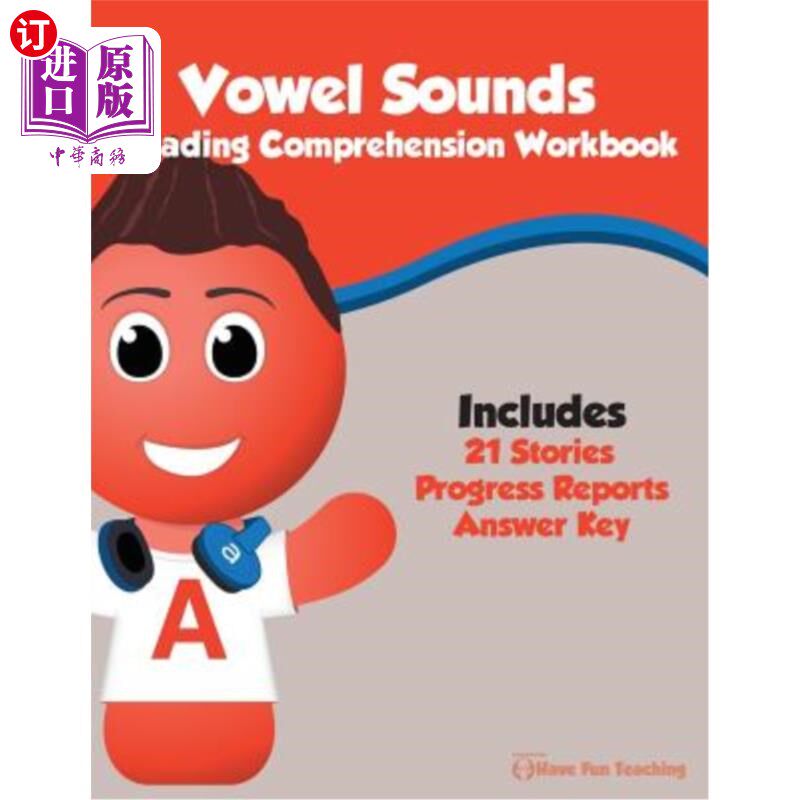 海外直订Vowel Sounds Reading Comprehension Workbook 元音阅读理解练习册