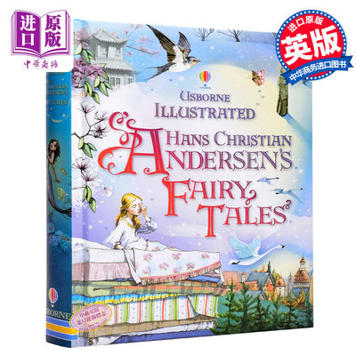 中商原版安徒生童话12个故事合集英文版Usborne Illustrated Hans Christian Andersen's fairy经典童话图画故事书 精装插画?