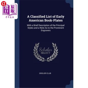 Plates the 早期美国书板分类清单 Classified List American Brief With Early Description Book 海外直订A