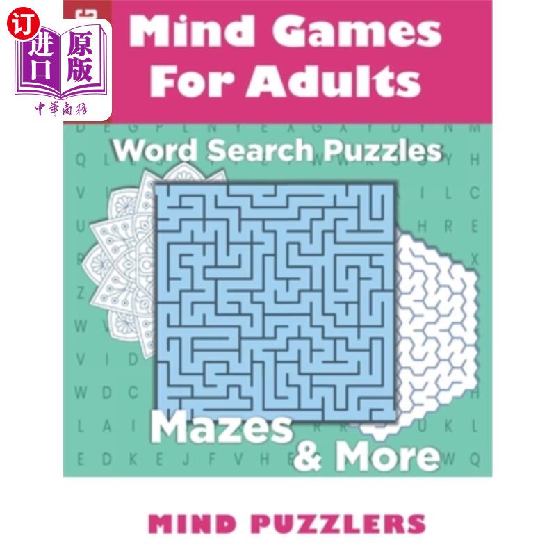海外直订Mind Games for Adults: A Fun & Brain Stimulating Activity Book with Word Puzzles 成人智力游戏:一本有趣且刺