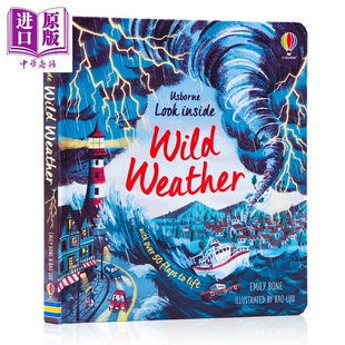 Usborne Look Inside系列 看里面揭秘恶劣天气 Wild Weather 低幼科普翻翻书启蒙认知 纸板书 英文原版 3-6岁【中商原版】