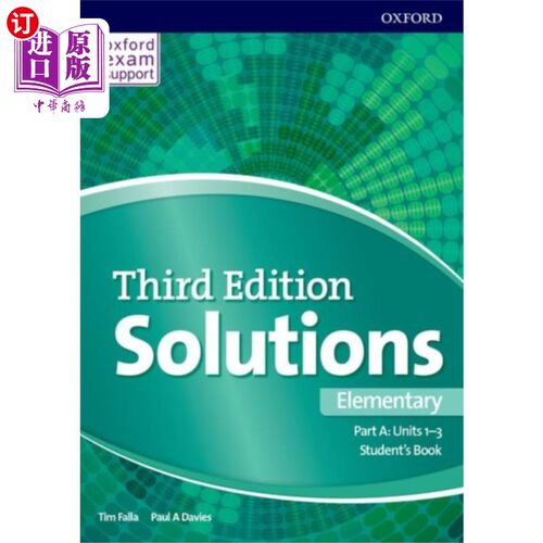 海外直订Solutions: Elementary: Student's Book A Units 1-3 解决方案:小学:学生用书A单元1-3