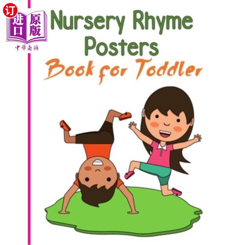 海外直订Nursery Rhymes Posters Book for Toddler: Perfect Interactive and Educational Gif 童谣海报书蹒跚学步:完美的