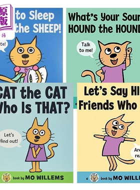 Mo Willems Cat the Cat 1-4 莫威廉小猫猫系列绘本4册 学龄前低幼儿童阅读故事图画书英文原版进口 Who Is That 【中商原版?