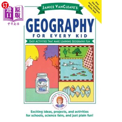 海外直订Janice VanCleave's Geography for Every Kid: Easy Activities That Make Learning G 珍妮丝·凡克利的《给每个孩