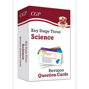 预售 英国原版CGP教辅 KS3 科学修订问题卡KS3 Science Revision Question Cards 中学教辅 英文原版进口 参考工具书【中商原版】