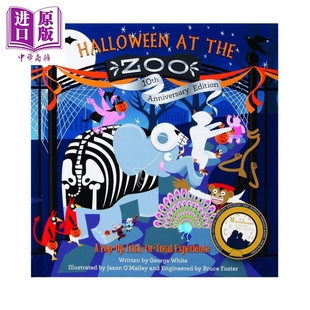 立体书 动物园里的糖果节 Halloween At The Zoo A Pop-Up 英文原版 儿童活动与玩具书 立体绘本 精装 进口童书【中商原版】