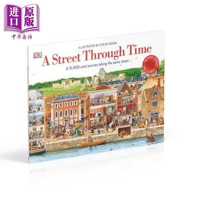 预售 DK A Street Through Time 穿越时空的街道 儿童科普百科读物 12000年的街道旅程 精装 英文原版 7-12岁【中商原版】