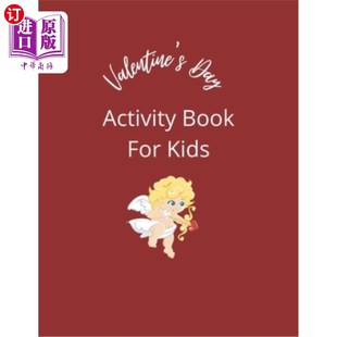 Book Coloring Activity puzzl 海外直订Valentine search For Day mazes pages Kids 儿童情人节活动手册：彩页 word