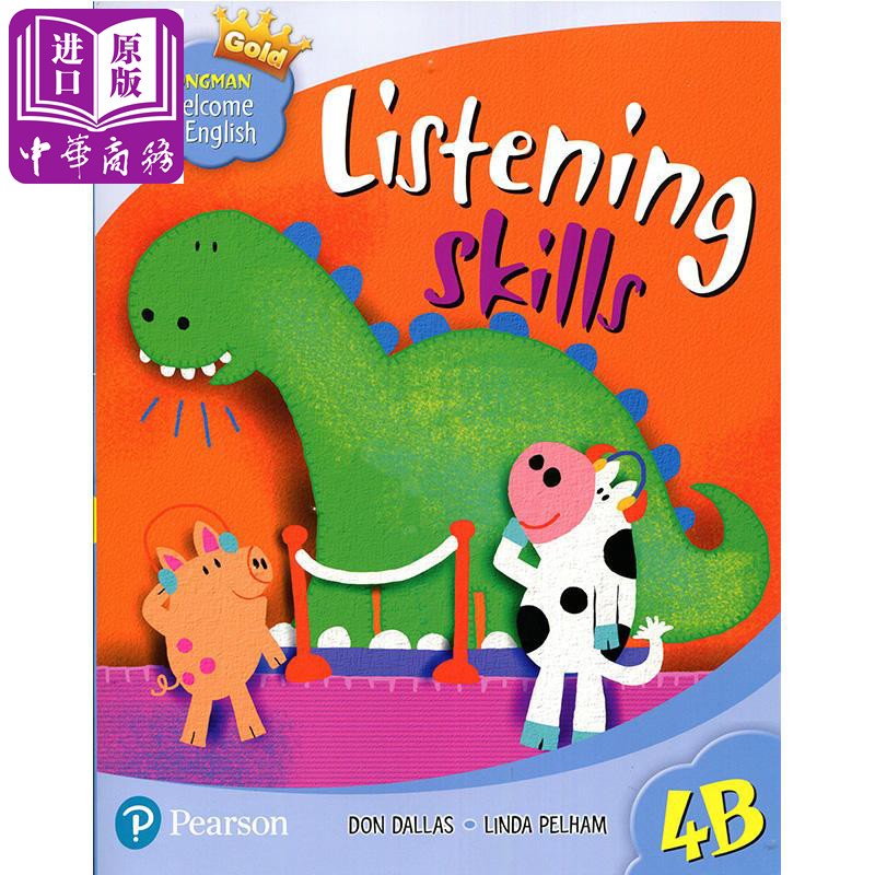 现货 LWTE GOLD LISTENING SKILLS 4B 英文原版 新版香港朗文小学英语教材welcome to english听力练习册4B【中商原版】