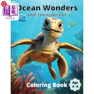 Book Wonders Kid 海外直订Ocean For Coloring Art Friendly Adventure 海洋奇观：儿童着色冒险书 Suitable