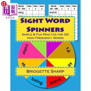 300 Spinners for Word Fun Simple Frequency 视觉单词旋转器1 Grades 海外直订Sight Practice High