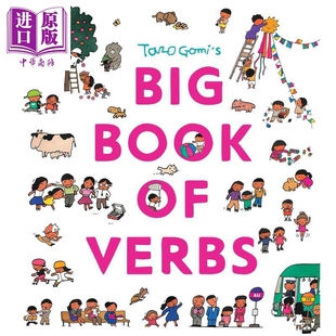五味太郎的动词书 Taro Gomis Big Book of Verbs 英文原版 儿童学习绘本 早教认知 亲子图画书 进口童书 3-5岁【中商原版】
