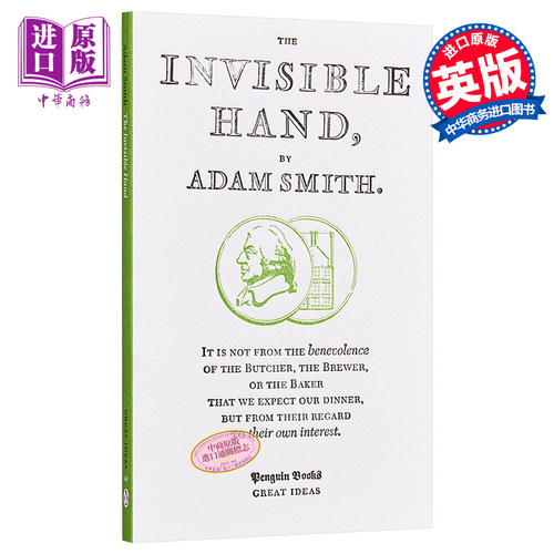 亚当·斯密：看不见的手 英文原版 Penguin Great Ideas : The Invisible Hand Adam Smith 【中商原版】