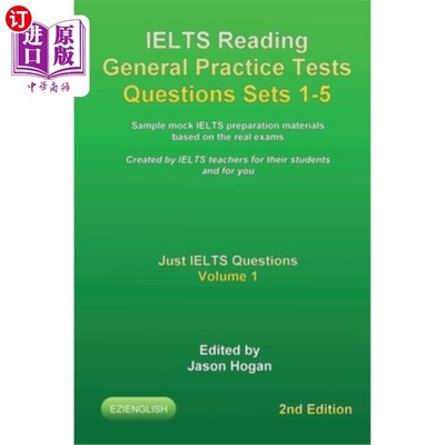 海外直订IELTS Reading General Practice Tests Questions Sets 1-5. Sample mock IELTS prepa 雅思阅读综合实践试题集1-5