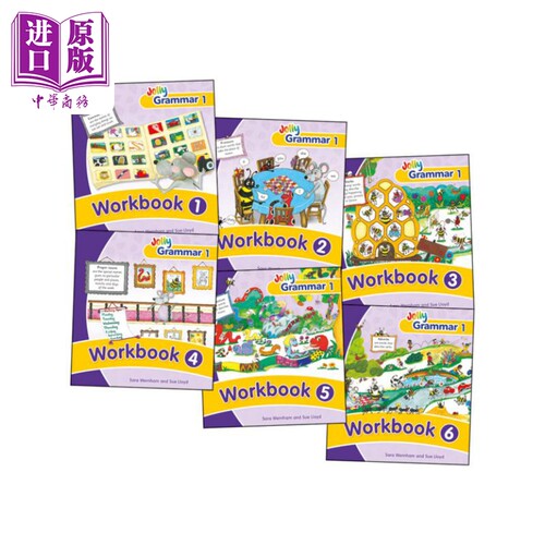 快乐语法1 练习册1-6 手写体字母 英式英语版 Jolly Grammar 1 Workbooks 1-6 In Precursive Letters 英文原版【中商原版】