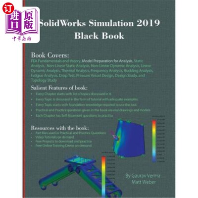 海外直订Solidworks Simulation 2019 Black Book Solidworks模拟2019黑皮书