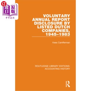海外直订Voluntary Disclosure Report Annual 1983 Dutch Companies 1945 Listed 荷兰上市公司自愿披露年报