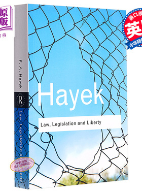 预售 哈耶克 法律、立法与自由 正义和政治经济自由原理新述 英文原版 Law, Legislation and Liberty Hayek 海耶克 通向奴役之路?