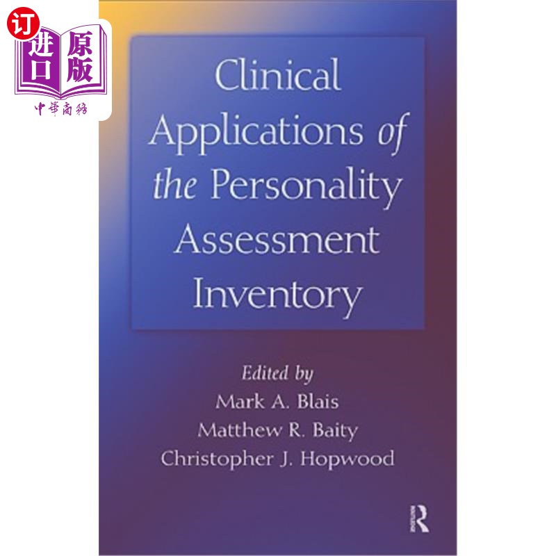 海外直订Clinical Applications of the Personality Assessment Inventory 人格评估量表的临床应用