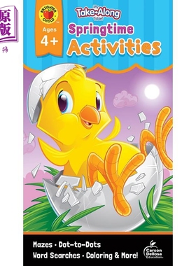随身携带活动册 春日活动 4-5岁My Take-Along Tablet Springtime Activities Ages 4 - 5 Activity Pad 英文原版【中商原版?