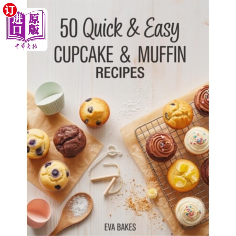 海外直订50 Quick and Easy Cupcake & Muffin Recipes: Simple, Delicious & Fluffy Homemade 50个快速和简单的纸杯蛋糕和