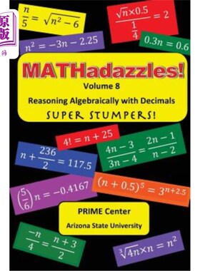 海外直订MATHadazzles Volume 8: Reasoning Algebraically with Decimals MATHadazzles卷8:用小数进行代数推理