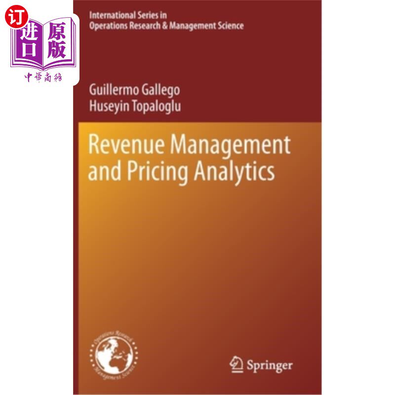 海外直订Revenue Management and Pricing Analytics 收益管理和定价分析