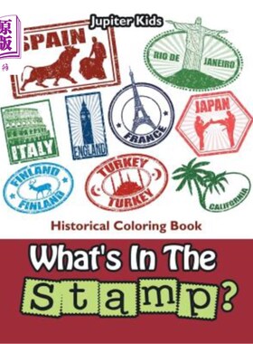 海外直订What's In The Stamp?: Historical Coloring Book 邮票里有什么?:历史涂色书