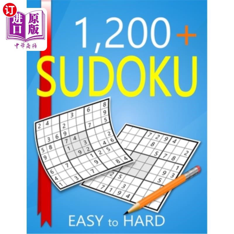 海外直订1200] Sudoku Easy to Hard Level: Puzzles With Solutions for Adults [12]数独易到难的水平:谜题与解决方案的成
