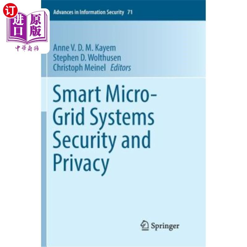 海外直订Smart Micro-Grid Systems Security and Privacy 智能微电网系统安全与隐私