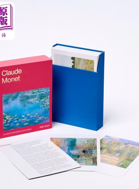 Claude Monet: 50 Masterpieces Explored 进口艺术 50张莫奈画作卡片【中商原版】