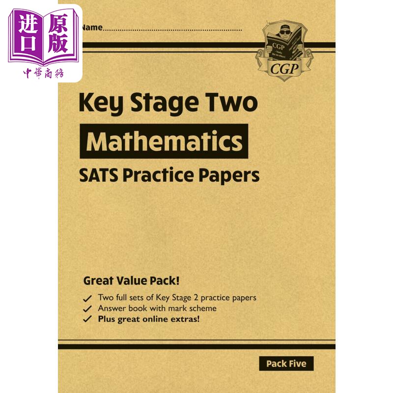 新KS2 Maths SATS实践论文套装5 New KS2 Maths SATS Practice Papers Pack 5 with free Online Extras英文原版【中商原版】