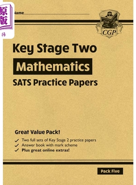 新KS2 Maths SATS实践论文套装5 New KS2 Maths SATS Practice Papers Pack 5 with free Online Extras英文原版【中商原版】