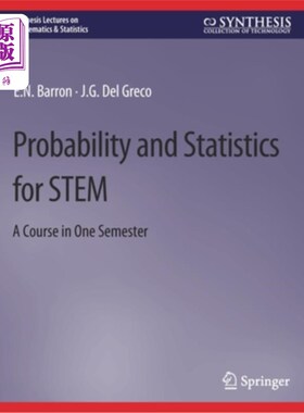 海外直订Probability and Statistics for STEM: A Course in One Semester STEM的概率与统计:一学期的课程