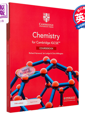 剑桥大学出版 Cambridge IGCSE Chemistry Coursebook 国际预科化学课程课本带电子账号 英文原版进口教材【中商原版】