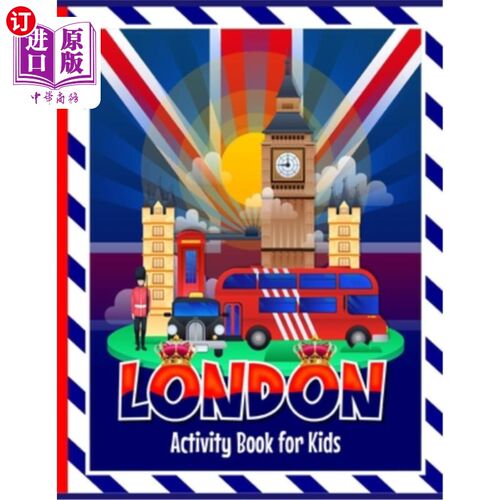 海外直订London Activity Book for Kids: Fun activities including colouring in, puzzles, d 伦敦儿童活动书:有趣的活动