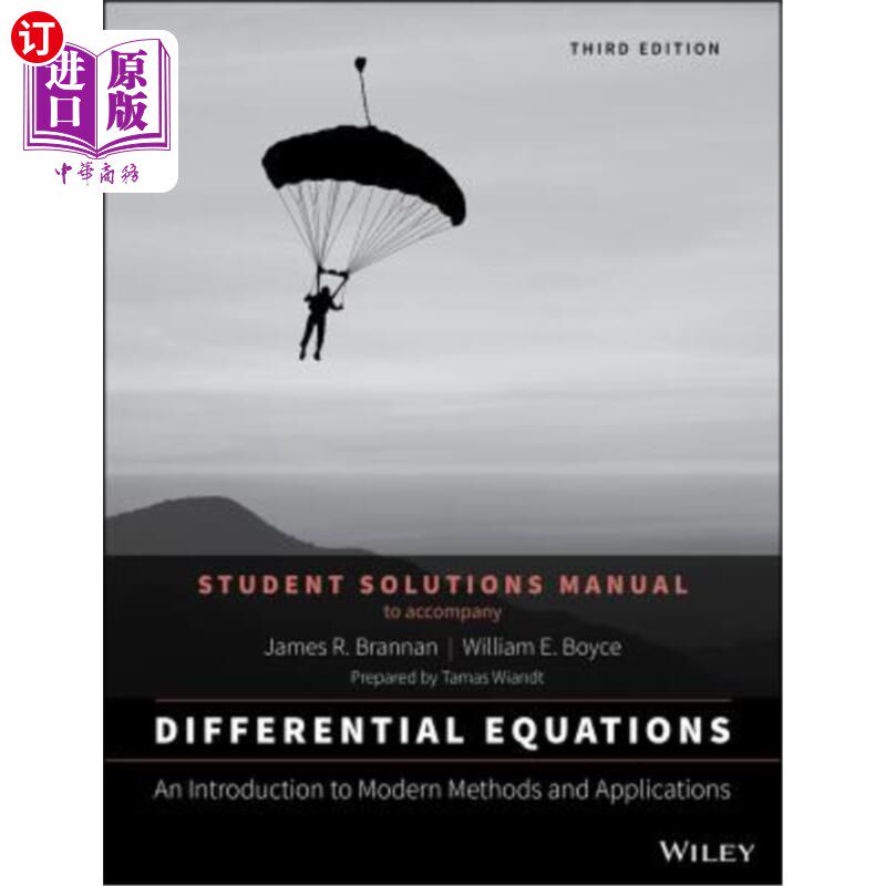 海外直订Differential Equations, Student Solutions Manual: An Introduction to Modern Meth 微分方程，学生解决手册:介