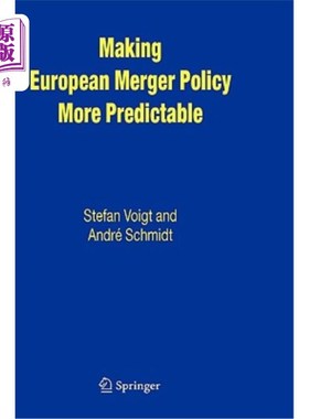 海外直订Making European Merger Policy More Predictable 让欧洲的并购政策更加可预测