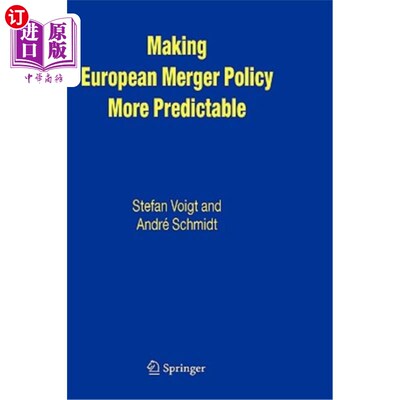 海外直订Making European Merger Policy More Predictable 让欧洲的并购政策更加可预测