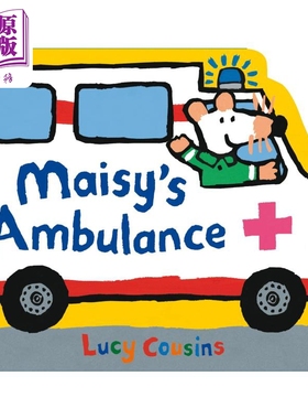Maisys Ambulance 小鼠波波的救护车 Lucy Cousins 纸板书 儿童绘本 急救车故事图画书 英文原版 进口图书【中商原版】