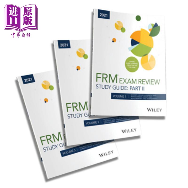 预售 Wiley 2021 第2部分 FRM考试学习指南 全套 Wiley Study Guide For 2021 Part Ii Frm Exam: Complete Set  英文原版 中商原?