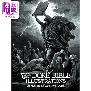 古斯塔夫多雷 Bible 多雷黑白插画 241幅黑白版 进口艺术 Dore Illustrations 中商原版 预售 画 The