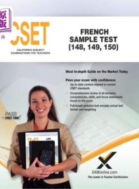 海外直订Cset French Sample Test (148, 149, 150) CSET法国样品测试（148、149、150）